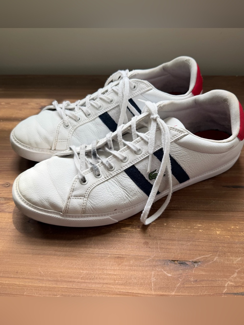 Lacoste‎ Grad Vulc 120 2P SMA Mens White Leather Lifestyle Sneaker Shoes Size 10